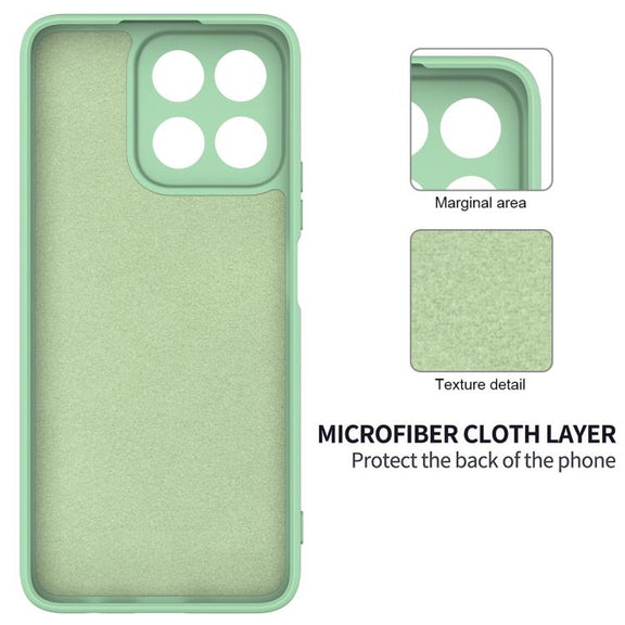 For Honor X6b 5G / Play 60 Plus Solid Color Liquid Silicone Dropproof Full Coverage Phone Case(Green)