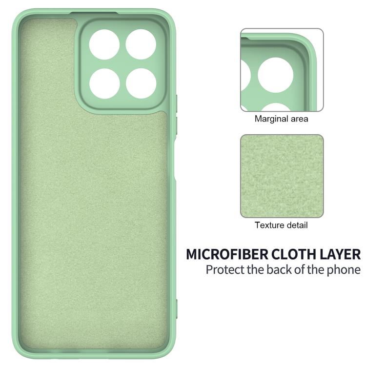 For Honor X6b 5G / Play 60 Plus Solid Color Liquid Silicone Dropproof Full Coverage Phone Case(Green)