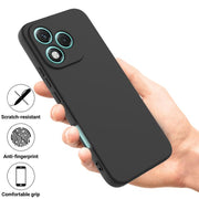 For Honor 400 Lite Global Solid Color Liquid Silicone Dropproof Full Coverage Phone Case(Black)