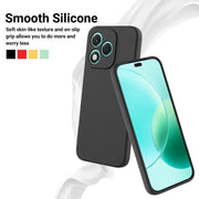 For Honor 400 Lite Global Solid Color Liquid Silicone Dropproof Full Coverage Phone Case(Black)