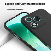 For Honor 400 Lite Global Solid Color Liquid Silicone Dropproof Full Coverage Phone Case(Black)