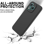 For Honor 400 Lite Global Solid Color Liquid Silicone Dropproof Full Coverage Phone Case(Black)