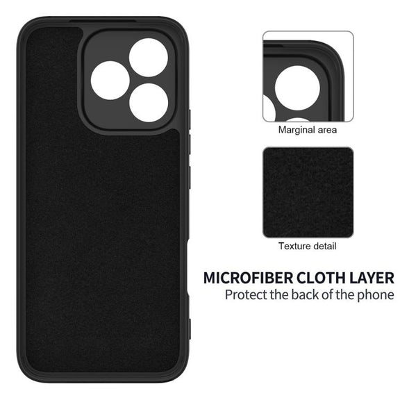 For Honor 400 Lite Global Solid Color Liquid Silicone Dropproof Full Coverage Phone Case(Black)
