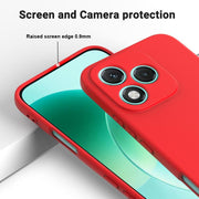 For Honor 400 Lite Global Solid Color Liquid Silicone Dropproof Full Coverage Phone Case(Red)