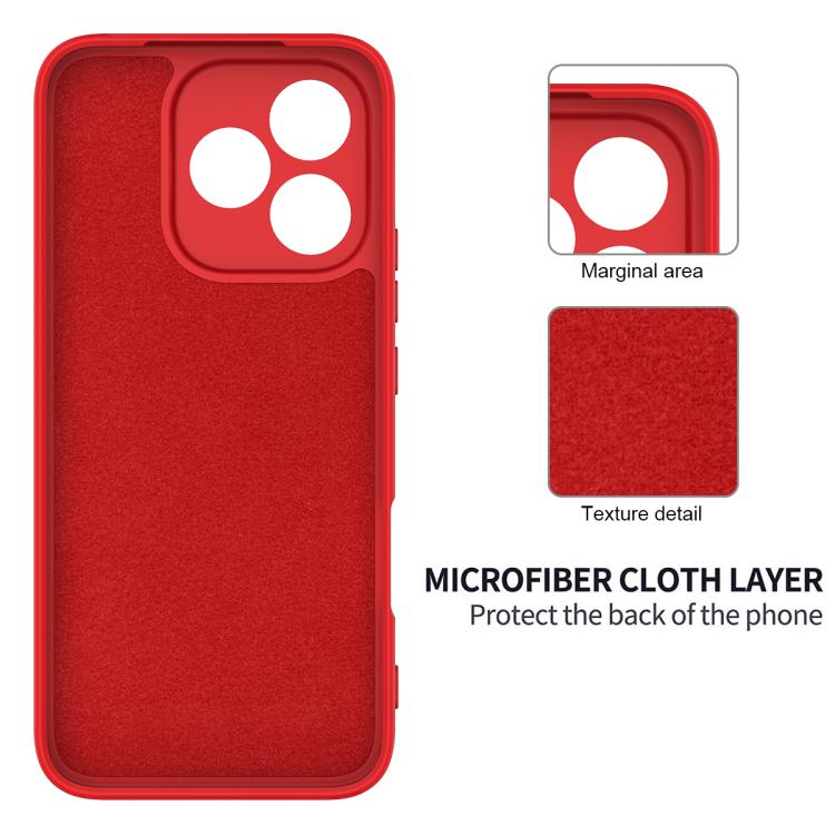 For Honor 400 Lite Global Solid Color Liquid Silicone Dropproof Full Coverage Phone Case(Red)