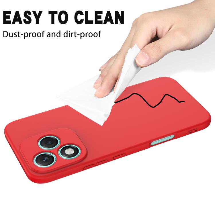 For Honor 400 Lite Global Solid Color Liquid Silicone Dropproof Full Coverage Phone Case(Red)