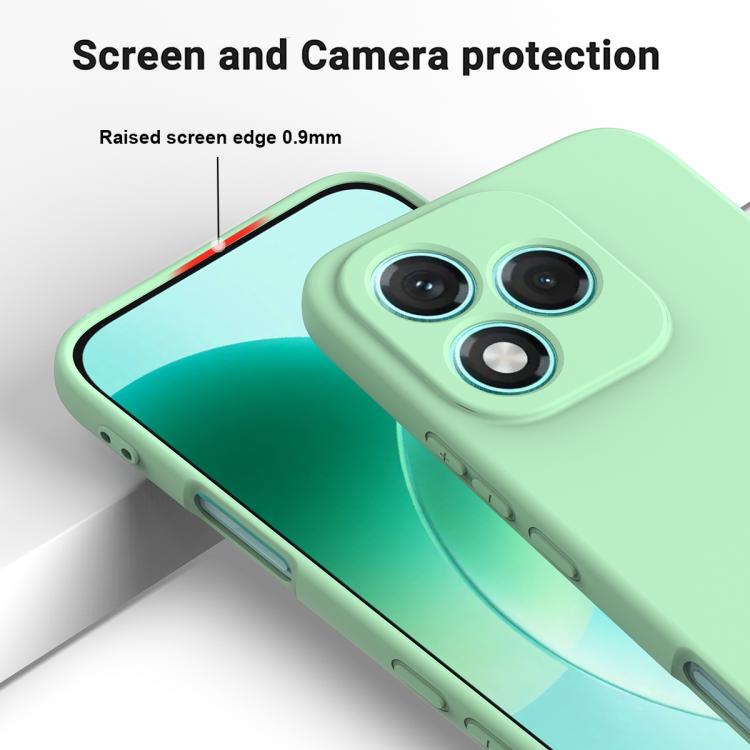For Honor 400 Lite Global Solid Color Liquid Silicone Dropproof Full Coverage Phone Case(Green)