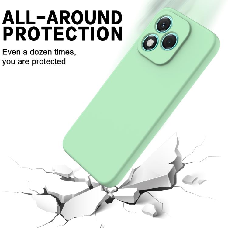 For Honor 400 Lite Global Solid Color Liquid Silicone Dropproof Full Coverage Phone Case(Green)