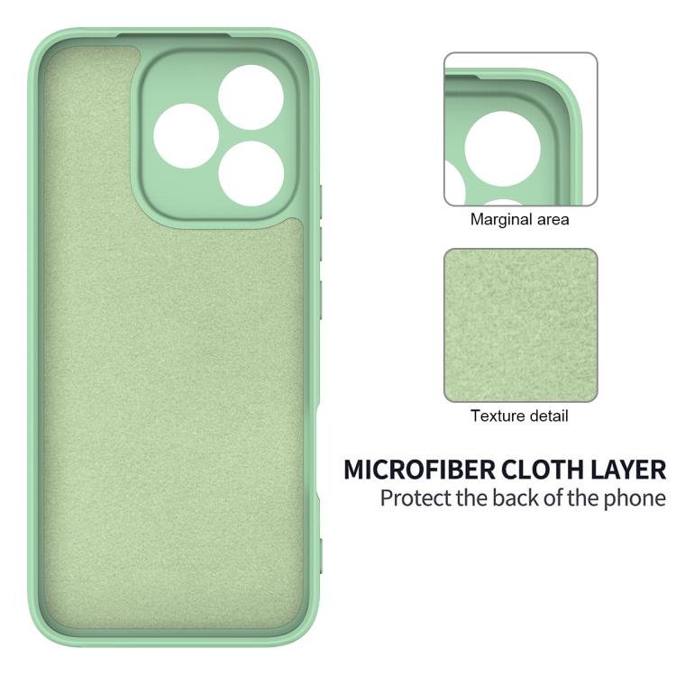 For Honor 400 Lite Global Solid Color Liquid Silicone Dropproof Full Coverage Phone Case(Green)