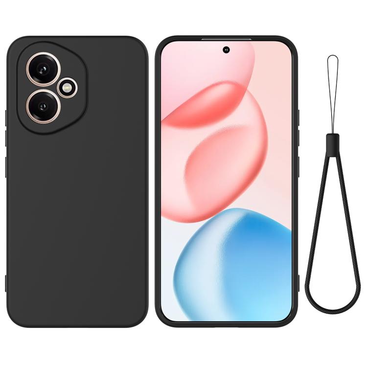 For Honor 400 Global 156.5mm Solid Color Liquid Silicone Dropproof Full Coverage Phone Case(Black) - free shipping - PMC TechLife - Order now!