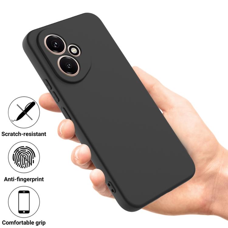 For Honor 400 Global 156.5mm Solid Color Liquid Silicone Dropproof Full Coverage Phone Case(Black) - free shipping - PMC TechLife - Order now!