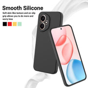 For Honor 400 Global 156.5mm Solid Color Liquid Silicone Dropproof Full Coverage Phone Case(Black)