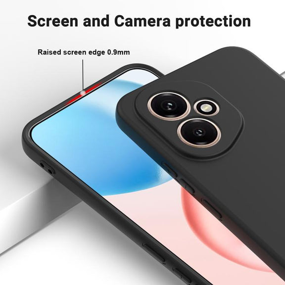 For Honor 400 Global 156.5mm Solid Color Liquid Silicone Dropproof Full Coverage Phone Case(Black)