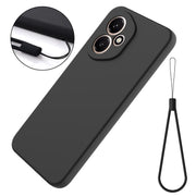 For Honor 400 Global 156.5mm Solid Color Liquid Silicone Dropproof Full Coverage Phone Case(Black)
