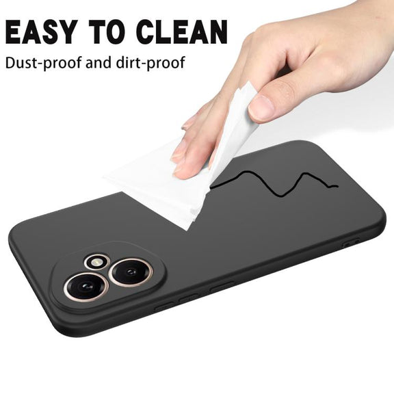 For Honor 400 Global 156.5mm Solid Color Liquid Silicone Dropproof Full Coverage Phone Case(Black)