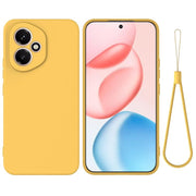 For Honor 400 Global 156.5mm Solid Color Liquid Silicone Dropproof Full Coverage Phone Case(Yellow)