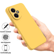 For Honor 400 Global 156.5mm Solid Color Liquid Silicone Dropproof Full Coverage Phone Case(Yellow)