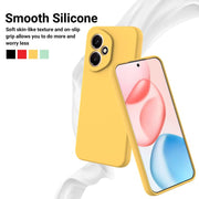 For Honor 400 Global 156.5mm Solid Color Liquid Silicone Dropproof Full Coverage Phone Case(Yellow)