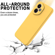 For Honor 400 Global 156.5mm Solid Color Liquid Silicone Dropproof Full Coverage Phone Case(Yellow)