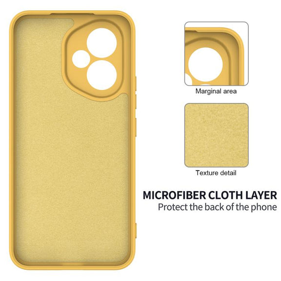 For Honor 400 Global 156.5mm Solid Color Liquid Silicone Dropproof Full Coverage Phone Case(Yellow)