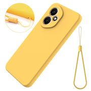 For Honor 400 Global 156.5mm Solid Color Liquid Silicone Dropproof Full Coverage Phone Case(Yellow)