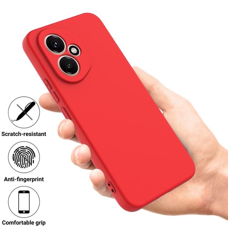 For Honor 400 Global 156.5mm Solid Color Liquid Silicone Dropproof Full Coverage Phone Case(Red)