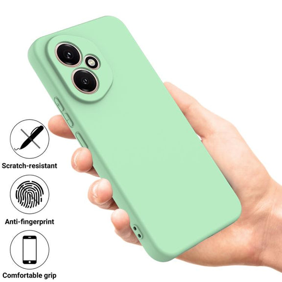 For Honor 400 Global 156.5mm Solid Color Liquid Silicone Dropproof Full Coverage Phone Case(Green)