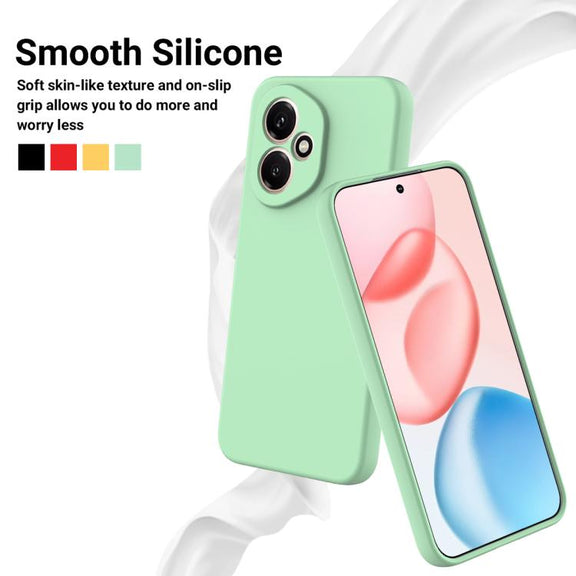 For Honor 400 Global 156.5mm Solid Color Liquid Silicone Dropproof Full Coverage Phone Case(Green)
