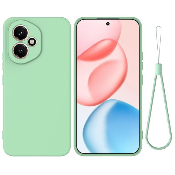 For Honor 400 Global 156.5mm Solid Color Liquid Silicone Dropproof Full Coverage Phone Case(Green)
