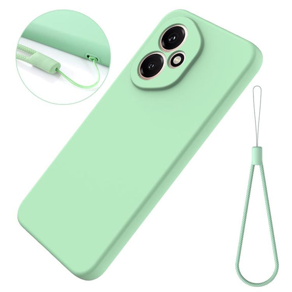 For Honor 400 Global 156.5mm Solid Color Liquid Silicone Dropproof Full Coverage Phone Case(Green)