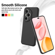 For Honor 400 Pro Global 160.8mm Solid Color Liquid Silicone Dropproof Full Coverage Phone Case(Black)