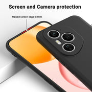 For Honor 400 Pro Global 160.8mm Solid Color Liquid Silicone Dropproof Full Coverage Phone Case(Black)