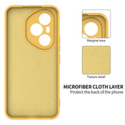 For Honor 400 Pro Global 160.8mm Solid Color Liquid Silicone Dropproof Full Coverage Phone Case(Yellow)