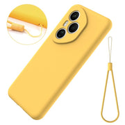 For Honor 400 Pro Global 160.8mm Solid Color Liquid Silicone Dropproof Full Coverage Phone Case(Yellow)