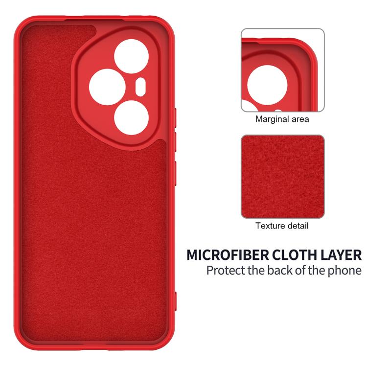 For Honor 400 Pro Global 160.8mm Solid Color Liquid Silicone Dropproof Full Coverage Phone Case(Red)