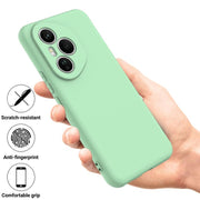 For Honor 400 Pro Global 160.8mm Solid Color Liquid Silicone Dropproof Full Coverage Phone Case(Green)