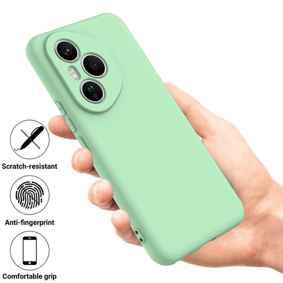 For Honor 400 Pro Global 160.8mm Solid Color Liquid Silicone Dropproof Full Coverage Phone Case(Green)