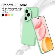 For Honor 400 Pro Global 160.8mm Solid Color Liquid Silicone Dropproof Full Coverage Phone Case(Green)