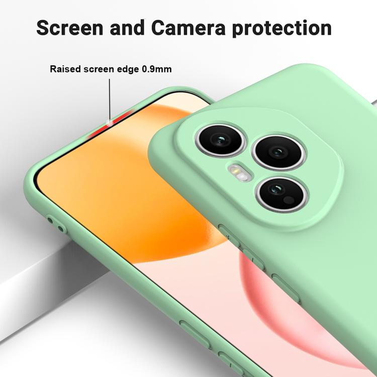 For Honor 400 Pro Global 160.8mm Solid Color Liquid Silicone Dropproof Full Coverage Phone Case(Green)