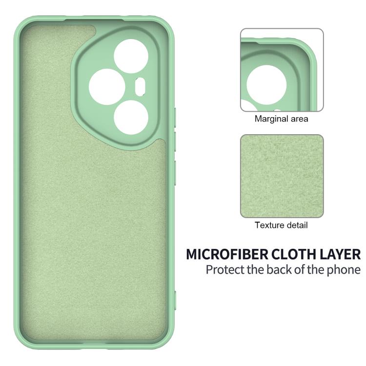 For Honor 400 Pro Global 160.8mm Solid Color Liquid Silicone Dropproof Full Coverage Phone Case(Green)