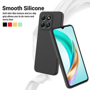 For Honor X6c 4G Solid Color Liquid Silicone Dropproof Full Coverage Phone Case(Black)