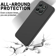 For Honor X6c 4G Solid Color Liquid Silicone Dropproof Full Coverage Phone Case(Black)