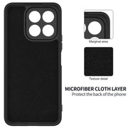 For Honor X6c 4G Solid Color Liquid Silicone Dropproof Full Coverage Phone Case(Black)