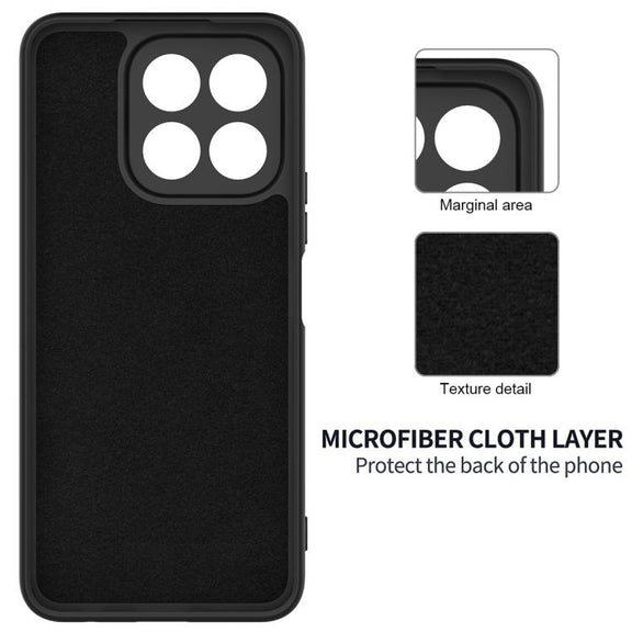 For Honor X6c 4G Solid Color Liquid Silicone Dropproof Full Coverage Phone Case(Black)