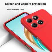 For Honor X6c 4G Solid Color Liquid Silicone Dropproof Full Coverage Phone Case(Red)