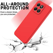 For Honor X6c 4G Solid Color Liquid Silicone Dropproof Full Coverage Phone Case(Red)