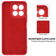 For Honor X6c 4G Solid Color Liquid Silicone Dropproof Full Coverage Phone Case(Red)