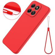 For Honor X6c 4G Solid Color Liquid Silicone Dropproof Full Coverage Phone Case(Red)