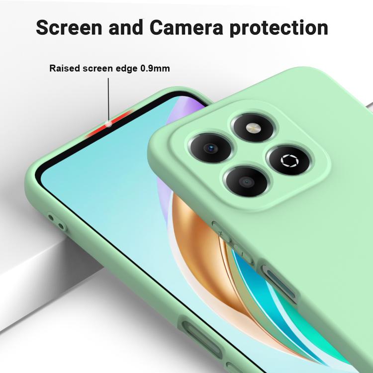 For Honor X6c 4G Solid Color Liquid Silicone Dropproof Full Coverage Phone Case(Green)