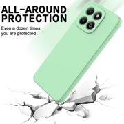 For Honor X6c 4G Solid Color Liquid Silicone Dropproof Full Coverage Phone Case(Green)